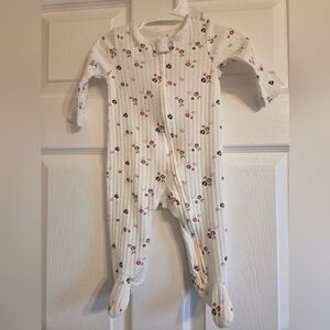 Carter's White Floral Footie One Piece
